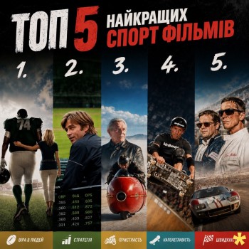 Топ 5 спортивних фільмів: від яких Мурашки по Шкірі